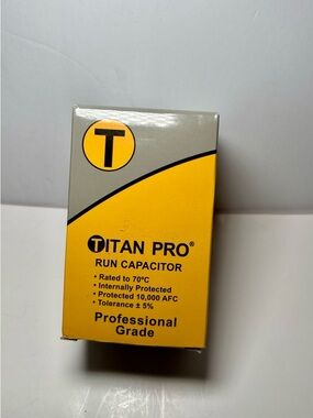 Titan Pro TRCFD455 45 Plus 5 MFD Motor Run Capacitor 440 370V Round
